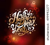 lettering "happy new year".... | Shutterstock .eps vector #499992277