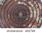 Rusted Manhole Cover.