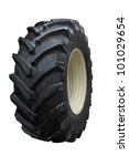 Tractor Tire On White Background