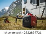 Small photo of Using Portable Gasoline Inverted Generator While Dry Camping in a Camper Van.