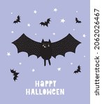 cute hand drawn halloween... | Shutterstock .eps vector #2062026467