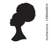 black woman with puff... | Shutterstock .eps vector #1588668814