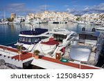 Marina With Luxury Yachts In...