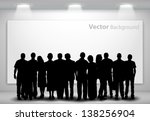 people silhouettes looking on... | Shutterstock .eps vector #138256904