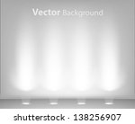 empty gallery wall with lights... | Shutterstock .eps vector #138256907