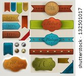 leather labels and ribbons... | Shutterstock .eps vector #132501017