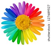 Vector Multicolored Daisy ...