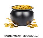 Large black pot filled with...