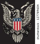 american eagle linework vector | Shutterstock .eps vector #127789604