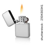 Metal lighter isolated on a...