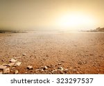 Sandy Desert In Egypt At The...