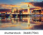 Big Ben and Houses of Parliament at evening, London, UK