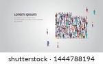 big people group standing... | Shutterstock .eps vector #1444788194