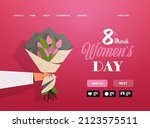 human hand holding bouquet of... | Shutterstock .eps vector #2123575511