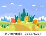 autumn landscape mountain... | Shutterstock .eps vector #313276214