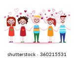people group heart shape... | Shutterstock .eps vector #360215531