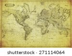 Vintage Map Of The World 1831 