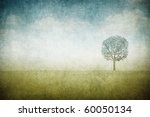 Grunge Image Of A Tree On A...