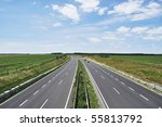 Four-lane motorway leads across the country at Lake Balaton