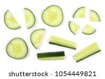 Cucumber Slices Isolated On...