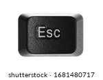 Esc, control button computer keyboard isolated on white background, with clipping path