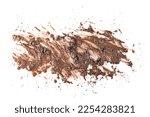 Small photo of Wet mud, stains texture isolated on white background, top view and clipping path