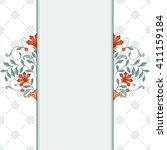 invitation card with floral... | Shutterstock . vector #411159184