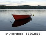 Small Boat On A Lake In Sweden