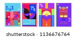 abstract colorful collage... | Shutterstock .eps vector #1136676764