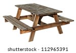 Picnic Table Made Of Weathered...