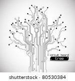 circuit board tree background | Shutterstock .eps vector #80530384