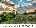 Beautiful and famous St. Sebastiano's chapel (svaty kopecek), Mikulov city, South Moravia Czech Republic