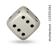 White Dice    Number Six Front...