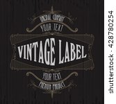 vintage typographic label... | Shutterstock .eps vector #428780254