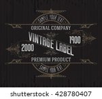 vintage typographic label... | Shutterstock .eps vector #428780407
