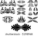 calligraphical figures created... | Shutterstock .eps vector #5198968
