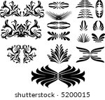 calligraphical figures created... | Shutterstock . vector #5200015