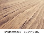 Wood Texture, Wooden Plank Grain Background, Desk in Perspective Close Up, Striped Timber, Old Table or Floor Board