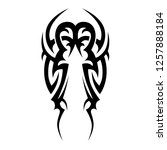 tribal pattern tattoo  vector | Shutterstock .eps vector #1257888184