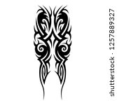 tattoo art tribal pattern... | Shutterstock .eps vector #1257889327