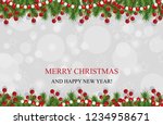 christmas background with... | Shutterstock .eps vector #1234958671