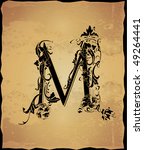 Letter M Floral Initial Free Stock Photo - Public Domain Pictures