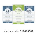 pricing table template with... | Shutterstock .eps vector #512413387