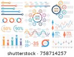 infographic elements   bar and... | Shutterstock .eps vector #758714257