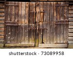 Old Wooden Barn Door