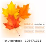 autumn background with leaves.... | Shutterstock .eps vector #108471311