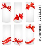 set of beautiful cards with red ... | Shutterstock . vector #121621864