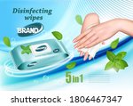 desinfecting wet wipes ad... | Shutterstock .eps vector #1806467347