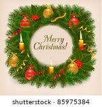 christmas background with... | Shutterstock .eps vector #85975384
