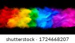 Colorful rainbow holi paint...